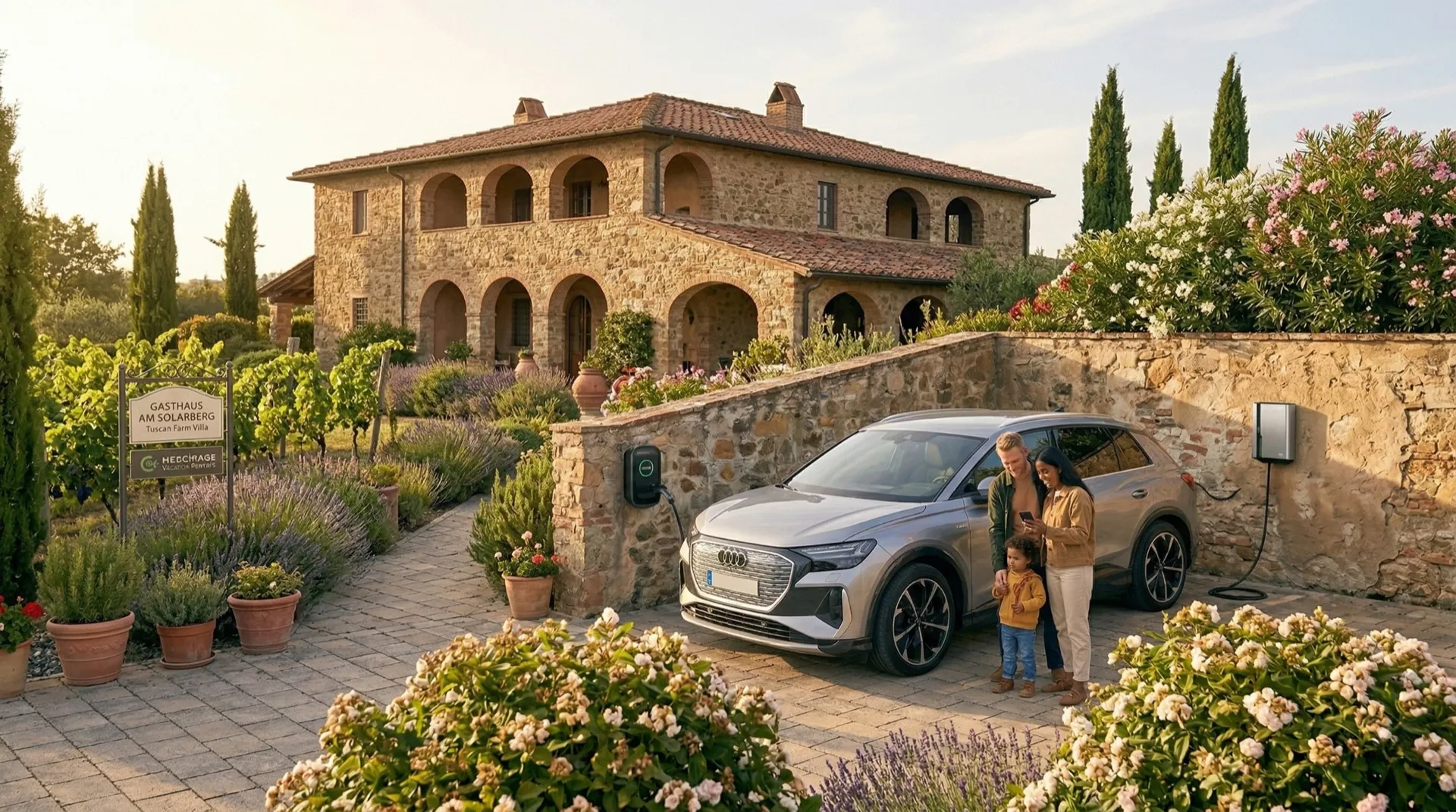 Vacation rental with EV charging station